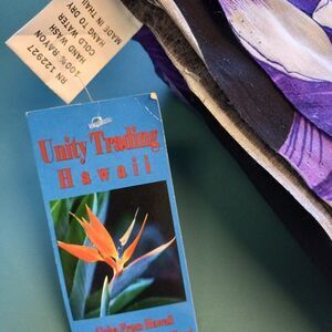 NWT Unity Trading Hawaii Rayon Purple Scarf Wrap
